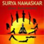 surya namaskar yoga poses android application logo